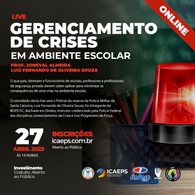 LIVE: GERENCIAMENTO DE CRISES EM AMBIENTE ESCOLAR