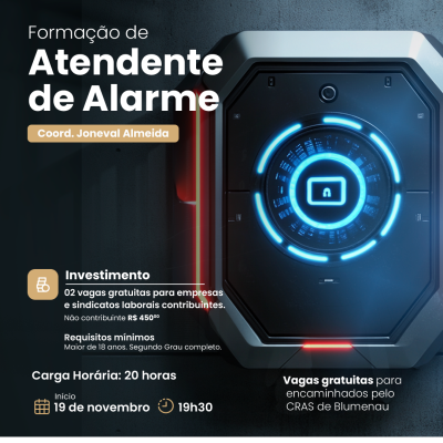 FORMAÇÃO DE ATENDENTE DE ALARME (VIRTUAL)