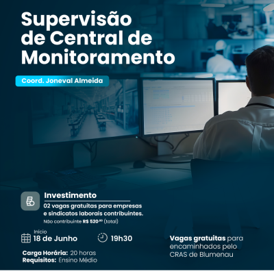CURSO - SUPERVISÃO DE CENTRAL DE MONITORAMENTO (VIRTUAL)