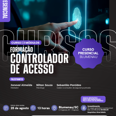 FORMAÇÃO PRESENCIAL - CONTROLADOR DE ACESSO 
