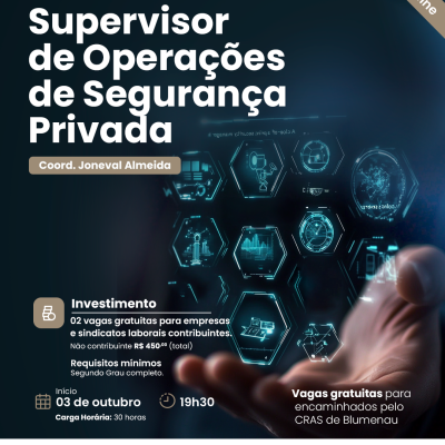  CURSO SUPERVISOR DE OPERAÇÕES DE SEGURANÇA PRIVADA (VIRTUAL)