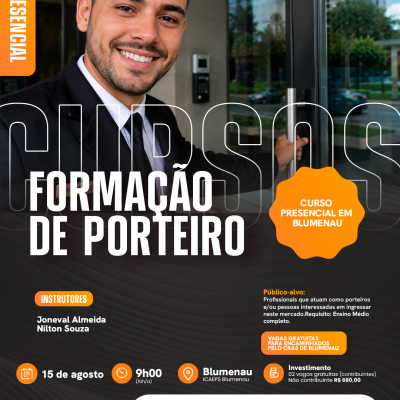 PRESENCIAL EM BLUMENAU - FORMAÇÃO DE PORTEIRO