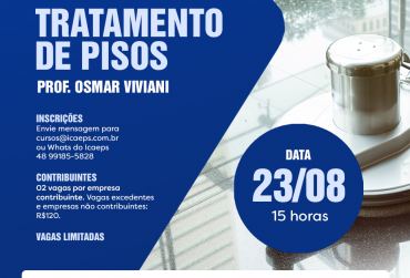 Curso Tratamento de Pisos será gratuito às empresas contribuintes