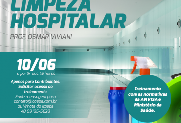 Limpeza hospitalar será tema de treinamento promovido pelo ICAEPS